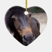 動物，馬，ポニー セラミックオーナメント (正面)