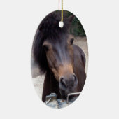 動物，馬，ポニー セラミックオーナメント (右)