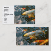 動物 - 魚 - 幸運を授ける 名刺 (正面/裏面)