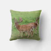 動物，鹿，野生動物，森，草原，狩り, クッション (裏面)