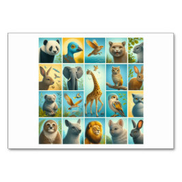 動物(동물) – 韓国フラッシュカード テーブルナンバー