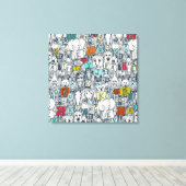 動物ABCアイ数々のゴ キャンバスプリント (インサイチュ (ウッドフロア))