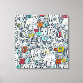 動物ABCアイ数々のゴ キャンバスプリント