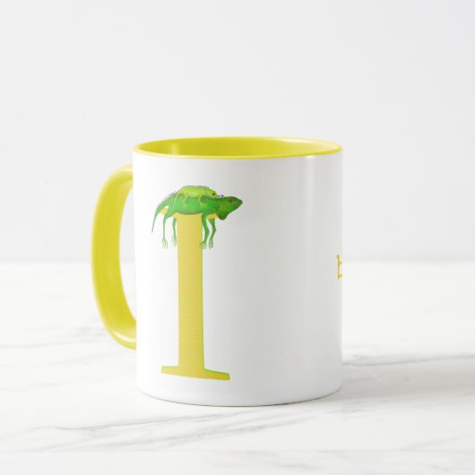 動物ABC私はイグアナマグカップのためだ マグカップ (正面左)