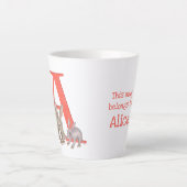 動物ABC Aはアードバルクラテマグ用 カフェラテマグ (正面)