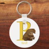 動物ABC Bはクマのキーリング用 キーホルダー (正面)