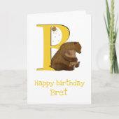 動物ABC Bはクマの誕生日カード用 カード (正面)