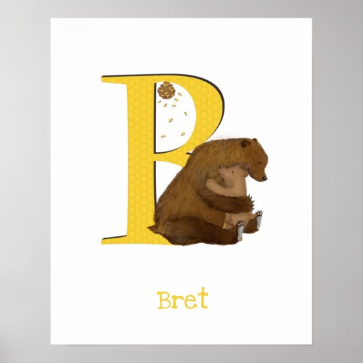 動物ABC Bはクマプリント ポスター (正面)