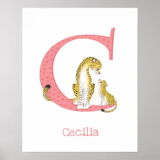 動物ABC Cはチーター柄 ポスター (正面)