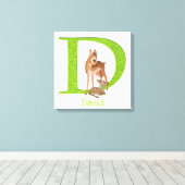 動物ABC Dはdik-dikキャンバス印刷用である キャンバスプリント (インサイチュ (ウッドフロア))