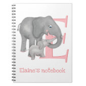 動物ABC Eは象のノート用 ノートブック (正面)