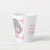 動物ABC Eは象のラテマグ用 カフェラテマグ (正面)