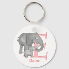 動物ABC Eは象キーリング用 キーホルダー