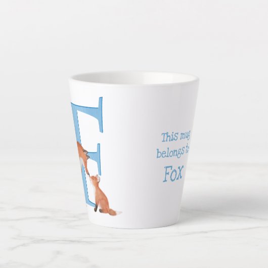 動物ABC Fはフォックスラテマグ用 カフェラテマグ (正面)