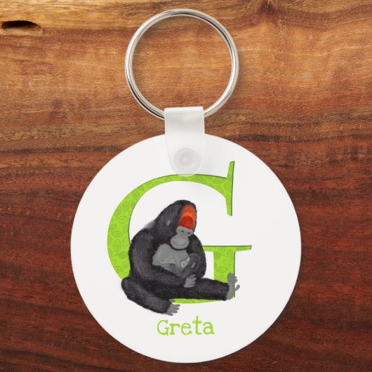 動物ABC Gはゴリラキーリング用 キーホルダー (正面)