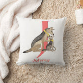 動物ABC Jはジャッカルクッション用 クッション (ブランケット)