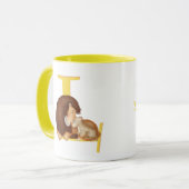 動物ABC Lはライオンのマグカップ マグカップ (正面左)