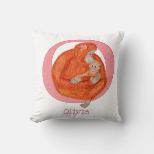 動物ABC Oはオランウタンクッション用 クッション (正面)