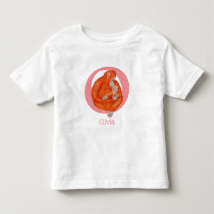 動物ABC OはオランウータンTシャツ用 トドラーTシャツ