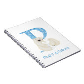 動物ABC Pはホッキョクグマのノート用 ノートブック (右側)