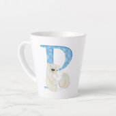 動物ABC Pはホッキョクグマのラテマグ用 カフェラテマグ (左アングル)