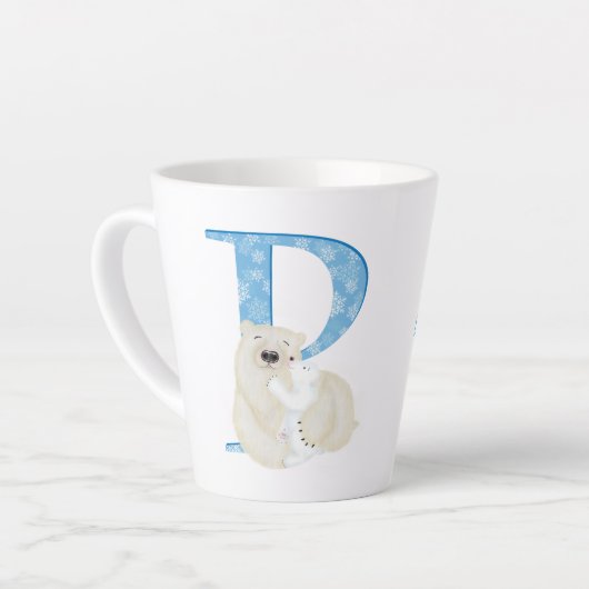 動物ABC Pはホッキョクグマのラテマグ用 カフェラテマグ (左アングル)