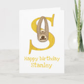 動物ABC Sはナマケモノの誕生日カード用 カード (正面)