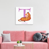 動物ABC Tはタイガーキャンバス印刷用 キャンバスプリント (インサイチュ (リビング))