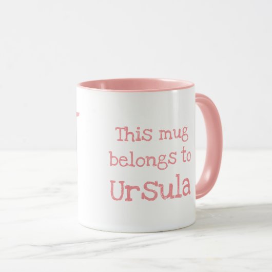 動物ABC Uはユニコーンマグ用 マグカップ (正面右)