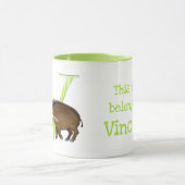 動物ABC Vはビサヤンの豚のマグのためだ マグカップ (中央)