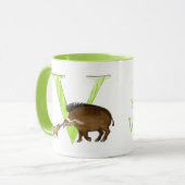 動物ABC Vはビサヤンの豚のマグのためだ マグカップ (正面左)