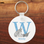 動物ABC Wはウルフキーリング用 キーホルダー (正面)