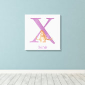 動物ABC Xはxerusキャンバス印刷用 キャンバスプリント (インサイチュ (ウッドフロア))