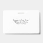 動物ID 1枚写真オプションの感情サポート バッジ (裏面)