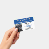 動物ID 1枚写真オプションの感情サポート バッジ (手持ち)