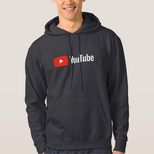 動画ファン必見のYouTube風ロゴTシャツ パーカ (正面)