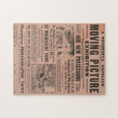 動画展覧会のヴィンテージ新聞パズル ジグソーパズル (横)