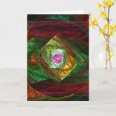 動的つながり抽象芸術アートグリーティングカード カード (黄色い花)