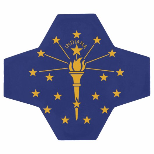 動的なインディアナ州旗の図 サッカーボール (フラット)