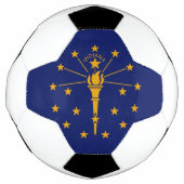 動的なインディアナ州旗の図 サッカーボール (正面)