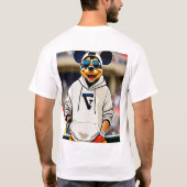 動的なスポーツのアウトラインT型 Tシャツ (裏面)