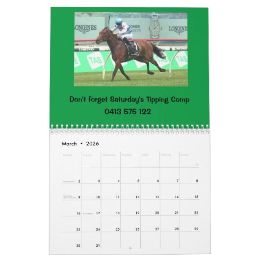 動的なレーシングメールカレンダー カレンダー (3月 2026)