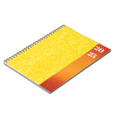 動的な黄色の抽象芸術ラインアート ノートブック (左側)