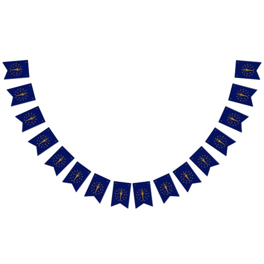 動的インディアナ州旗のグラフィック バンティングフラッグ (全)