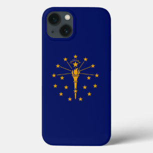 動的インディアナ州旗のグラフィック iPhone 13ケース