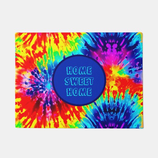 動的カスタマイズホームスイートホームタイ – 染料デザイン ドアマット (正面)