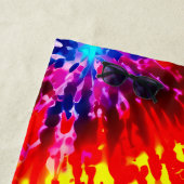 動的カラフルデザインタイダイ ビーチタオル (インサイチュ)