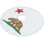 動的カリフォルニア州旗のグラフィック ブラッシュドポリエステルツリースカート (アングル)