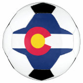 動的コロラド州旗のグラフィック サッカーボール (正面)