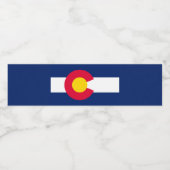 動的コロラド州旗のグラフィック ペットボトルラベル (シングルラベル)